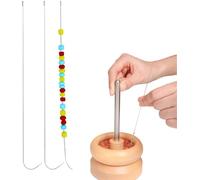 3 Pcs Bead Spinner Needles Set - Beading Needles for Seed Beads & Curved Needle - Stainless Steel Bead Needle for Jewelry Making & Crafting
