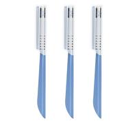 3 PCS Beard Mustache Straight Edge Razor, Men Eyebrow Shaper Straight, Mens Beards Edgers Trimmer Shaping Tool Blade, Men Hypoallergenic Facial Hair Shaper, Replacement for Travel Grooming Styling