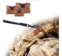 3 Pcs Bearded Dragon Harnesses, Adjustable Soft Leather Lizard Harness with Retractable Traction Rope Small Animal Walking Vest Leash for Reptiles Squirrel Lizard Chinchilla