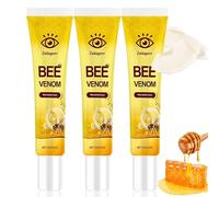 3 PCS Bee Venom Eye Cream for Dark Circles and Puffy Eyes, Collagen Bee Venom Wake Up eye cream with Melittin, Anti-Aging eye cream Anti Wrinkle & Fine Lines & eye Bags Remover for Men and Women