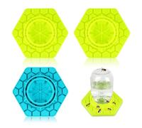 3 PCS Bee Watering Station, Bee Waterer, Two Card Slots, Fits Both Regular and Wide Mouth Mason Jars, Easy to Clean for Outdoor Gardens (Blue+Green)