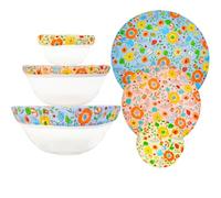 3 PCS Beeswax Bowl Covers Reusable Beeswax Food Wrap Stretch Cloth Fabric Elastic Food Storage Covers Cotton Bread Bowl Covers Reusable Lids for Food Fruits Leftover