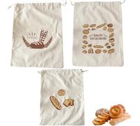 3 PCS Beeswax Bread Bags, Reusable Bread Storage Bags for Homemade Bread, Multi-Purpose Kitchen Storage Solution for Daily Baking and Gift Giving