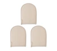 3 Pcs Beige Loofah Cleaning Gloves for Exfoliating Whole Body Linen | Fingerless Bath Mitt, Gentle Deep Cleansing and Dead Skin Removal, Shower Use, Natural Beige Finish