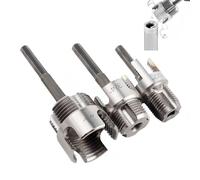 3 Pcs Bestgle Integrated Internal & External Pipe Threading Tool, Dual-Function Pipe Thread Cutting Tool for 1/2" & 3/4"& 1" PVC/Plastic Pipes, Electric Drill Compatible Pipe Threader Kit