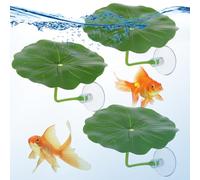 3 Pcs Betta Fish Leaf Hammock, Betta Fish Practical Resting Spot Bettas Suction Cup Tank Decor Green Hammock Plant Leaf Pad Fishes Breeding Resting Bed for Fishes Aquarium Decoration Ornaments
