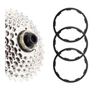 3 PCS Bicycle Flywheel Freewheel Washers,1mm/1.5mm/2mm Aluminium Alloy Cassette Hub Spacer Set,Bottom Bracket Axle Gasket for Mountain Road Lightweight Bikes,Freewheel Hub Spacer for Cycling Repair