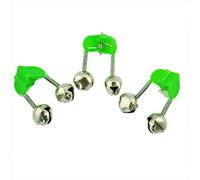 3 Pcs Bite Fishing Rod Pole Twin Ring Bells W Clip GreenDurability