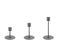 3 Pcs Black Candle Holders, Candlestick Holders for Taper Candles, Vintage MetalCandle Stand Holder, Metal Candle Sticks Holder for Home Party Room Wedding Dinners Tabletop Decoration-Black