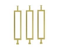 3 Pcs Black Iron Square Railing Post & Spindles, 270° Rotatable, Thickened Base for Deck, Balcony, Staases, Indoor Decor - Slish d h, 95cm Height