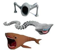 3 Pcs Bloop Sea Monster 3D Printed Flexible Articulated Fidget Toy,Sea Eater Deep-Sea Creature Collectible Figure,Desk Stress Relief Toy and Unique Gift for Ocean Lovers