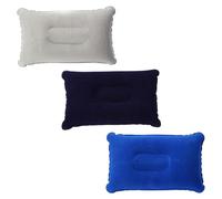 3 Pcs Blow Up Pillow, Soft Water Resistant Portable Beach Sunbed Pillow, Air Inflatable Neck Pillow, Ultra Light Foldable Multipurpose Camping Pillow for Adults, Travel Pillow for Beach, Camping