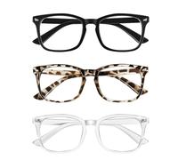 3 Pcs Blue Light Blocking Gla-sses,Blue Light Blocking Gla-sses,Blue Light Gla-sses,Anti Eyestrain & UV Glare Gla-sses for Women Men Computer Screen Filter Anti Headache Eyestrain Glare UV(3 colors)