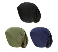 3 Pcs Bonnet Cotton Hijab Undercap Breathable Modal Elastic Head Wraps Women Elastic Islamic Muslim Inner Cap Solid Color Bone Headscarf Soft Tube Turban Beanie Headwrap Cancer Patient Head Cover