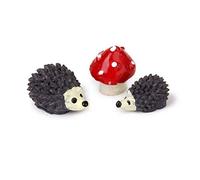 3 Pcs Bonsai Resin Mini Hedgehog And Mushroom Miniature House Fairy Garden Landscape Garden Craft Decoration Stylish Practical design