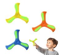 3 Pcs Boomerang,Boomerang for Kids, Easy-to-Throw Boomerang for Adults, Fluorescent Frisbee for Kids, Safe Return boomerang for Outdoor, Outing, Beach Toys, Outdoor Game (Blue, Orange, Yellow)