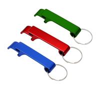 3 Pcs Bottle Opener Keyring, Aluminium Alloy Beer Soda Opener Keychain, Compact Keyring in Blue, Green, Red for Daily Use