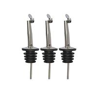 3 Pcs Bottle Pourer Liquor Pourer Stainless Steel Freeflow Liquor Spirits Pourer Automatic Flap Wine Pouring Device for Olive Coffee Vinegar Bottles (Stainless_Steel)…