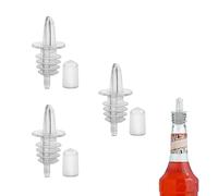 3 PCS Bottle Pourers And 3 PCS rubber pourers dust cap covers Syrup Pourer Pour Spouts Plastic Liquor Bottle Pourers with Rubber Pourers Dust Cap Covers Bottle Pourers (Clear)