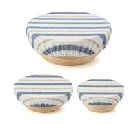 3 Pcs Bowl Covers,SiumPklay Premium Elastic Bread Proofing Liners Banneton Liner Linen Cotton Blend Bread Proofing Cover for Sourdough Baking Versatile Fabric Covers Fit Bowls 8 to 12 Essential Bread