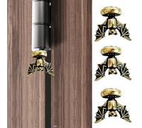 3 Pcs Brass Owl Hinge Heads Decorative Topper, Magnetic Hinge Head Toppers, Fun Bird Gifts for Women Mom Grandma Wife, Vintage Bird Statue Door Hinge Head Home Decoration (Bat)