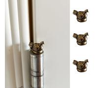 3 Pcs Brass Owl Hinge Heads Decorative Topper, Magnetic Hinge Head Toppers, Fun Bird Gifts for Women Mom Grandma Wife, Vintage Bird Statue Door Hinge Head Home Decoration (Chicken)