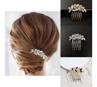 3 PCS Bridal Hair Comb, Wedding Hair Combs, Rhinestone Bridal Side, Flower Wedding Hair Comb, Crystal Wedding Hair Clips, Sparkling Bridal Accessories for Bride Bridesmaids Women Girls