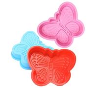 3 Pcs Butterfly Shapes Silicone Bunts Pan Moulds Nonstick Cake Bunts Tin Silicone Bakeware Mold Tray for Birthday Anniversary Cheesecake, Loaf and Bread