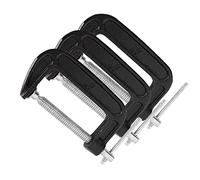 3 PCS C-Clamps, 4 Inch C-Clamp Set, Heavy Duty Steel C Clamp Industrial Strength C Clamps for Woodworking, Welding, and Building