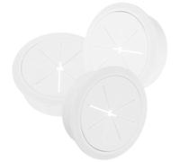 3 Pcs Cable Hole Cover 60mm Plastic Desk Grommet White
