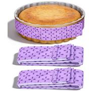3 Pcs Cake Strips, Cotton Cake Dampening Strips, Cake Strips for Even Baking, Absorbent Protective Bands for Even Baking, Preventing Vault, Fit Homemade Cake Tins and Baking Pans