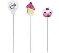 3 Pcs Cake Tester Needle Stainless Steel Cake Testing Probe Cake Tester for Baking,Home Bakery Muffin Bread Skewer Cake Testing Stick