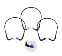 3 Pcs Caps Banded Earplugs,Reusable TPR Silicone Earplugs,Waterproof EarplugsNoise Cancelling, for Sleep Swim Work Construction and Automotive (Multicolor)