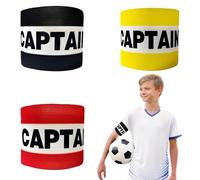 3 PCS Captains Armband Adjustable Leader Football Arm Bands Unisex Elastic Sports ArmBands for Youth Adults Junior Teenagers Boys Kids