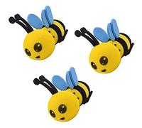 3 Pcs Car Aerial Toppers Cute Honey Bee Aerial Balls Happy Face Bumble Bee Car Stickers Funny Antenna Hats