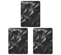 3 PCS Car Air Freshener Cards Personalized Black Geometric Automotive Air Fresheners Long-Lasting Double Sided Hanging Scented Card for Car Rearview Wardrobe Bathroom White
