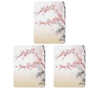 3 PCS Car Air Freshener Cards Personalized Cherry Blossoms Automotive Air Fresheners Long-Lasting Double Sided Hanging Scented Card for Car Rearview Wardrobe Bathroom Black
