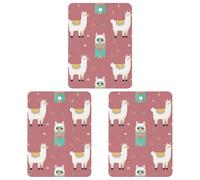 3 PCS Car Air Freshener Cards Personalized Cute Llama Pattern Automotive Air Fresheners Long-Lasting Double Sided Hanging Scented Card for Car Rearview Wardrobe Bathroom White