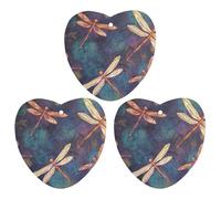 3 PCS Car Air Freshener Cards Personalized Dragonfly Automotive Air Fresheners Long-Lasting Double Sided Hanging Scented Card for Car Rearview Wardrobe Bathroom Black