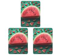 3 PCS Car Air Freshener Cards Personalized Dream Watermelon Automotive Air Fresheners Long-Lasting Double Sided Hanging Scented Card for Car Rearview Wardrobe Bathroom White