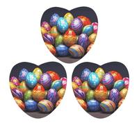 3 PCS Car Air Freshener Cards Personalized Easter Eggs Automotive Air Fresheners Long-Lasting Double Sided Hanging Scented Card for Car Rearview Wardrobe Bathroom White