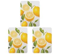 3 PCS Car Air Freshener Cards Personalized Fresh Lemon Automotive Air Fresheners Long-Lasting Double Sided Hanging Scented Card for Car Rearview Wardrobe Bathroom Black