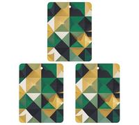 3 PCS Car Air Freshener Cards Personalized Geometric Automotive Air Fresheners Long-Lasting Double Sided Hanging Scented Card for Car Rearview Wardrobe Bathroom Black