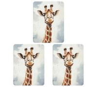 3 PCS Car Air Freshener Cards Personalized Giraffe Automotive Air Fresheners Long-Lasting Double Sided Hanging Scented Card for Car Rearview Wardrobe Bathroom Black