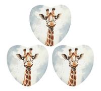 3 PCS Car Air Freshener Cards Personalized Giraffe Automotive Air Fresheners Long-Lasting Double Sided Hanging Scented Card for Car Rearview Wardrobe Bathroom White