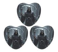 3 PCS Car Air Freshener Cards Personalized Grim Reaper Automotive Air Fresheners Long-Lasting Double Sided Hanging Scented Card for Car Rearview Wardrobe Bathroom White