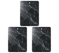 3 PCS Car Air Freshener Cards Personalized Marble Background Automotive Air Fresheners Long-Lasting Double Sided Hanging Scented Card for Car Rearview Wardrobe Bathroom White