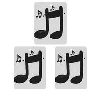 3 PCS Car Air Freshener Cards Personalized Music Note Automotive Air Fresheners Long-Lasting Double Sided Hanging Scented Card for Car Rearview Wardrobe Bathroom Black