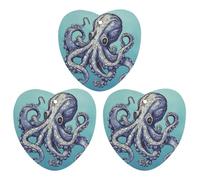 3 PCS Car Air Freshener Cards Personalized Octopus Design Automotive Air Fresheners Long-Lasting Double Sided Hanging Scented Card for Car Rearview Wardrobe Bathroom White