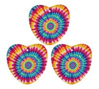 3 PCS Car Air Freshener Cards Personalized Tie Dye Pattern Automotive Air Fresheners Long-Lasting Double Sided Hanging Scented Card for Car Rearview Wardrobe Bathroom White